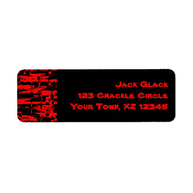 Red Abstract Crackle (Front)