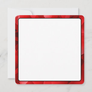 Red Abstract Crystal Design Birthday Custom Text