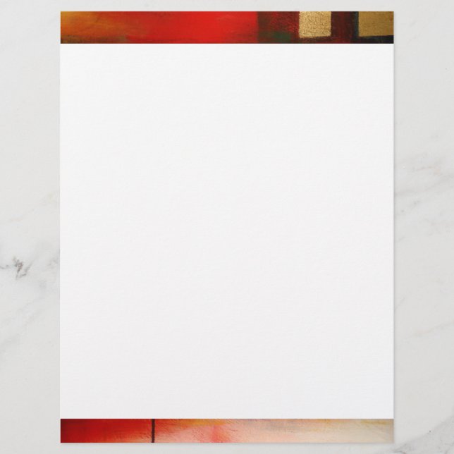 Red Abstract Custom Letterhead (Front)
