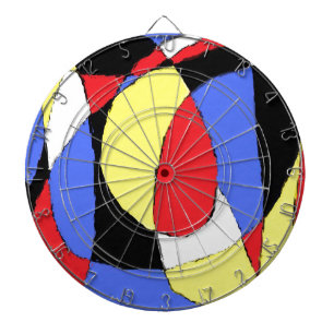 Red Abstract Dartboard