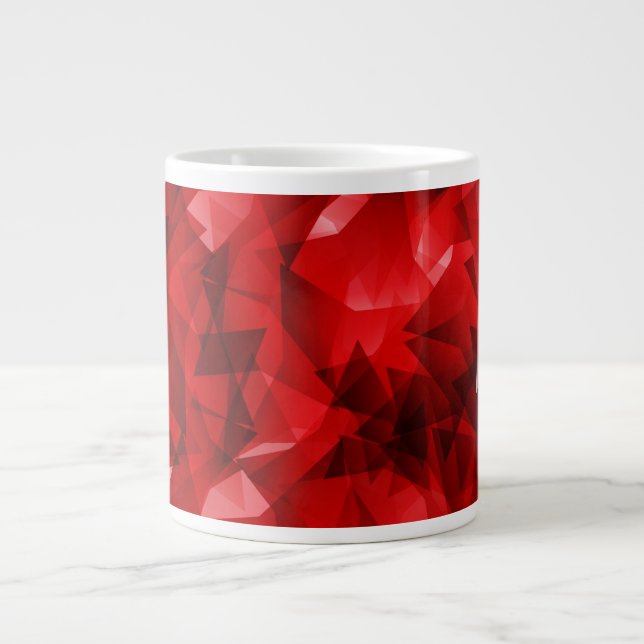 Red Abstract Geometric Background-51083 Large Coffee Mug (Front)