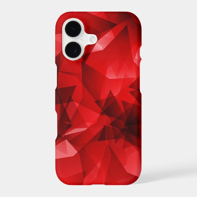 Red Abstract Geometric Crystal Background (Back)