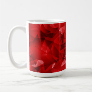 Red Abstract Geometric Crystal Background Coffee Mug