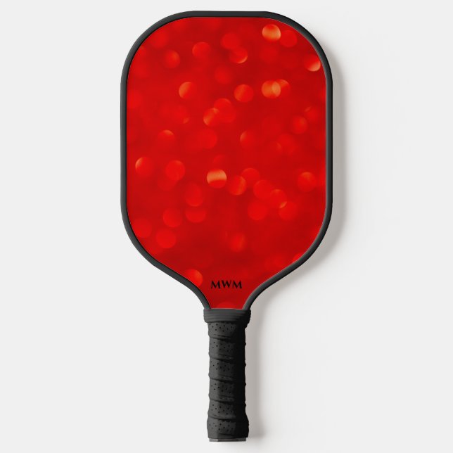 Red Abstract Monogram Pickleball Paddles (Front)