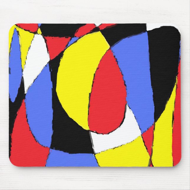 Red Abstract Mouse Mat (Front)