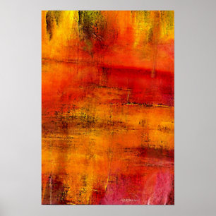 Red - Abstract Painting Poster