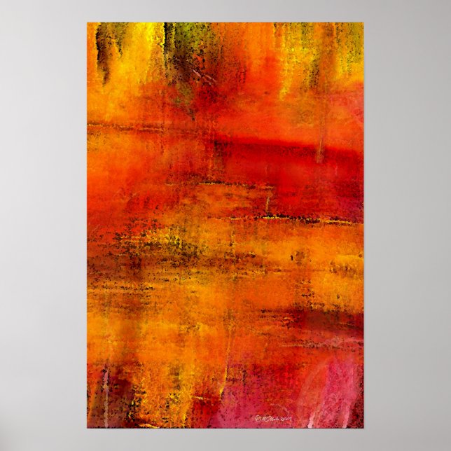 Red - Abstract Painting Poster (Front)