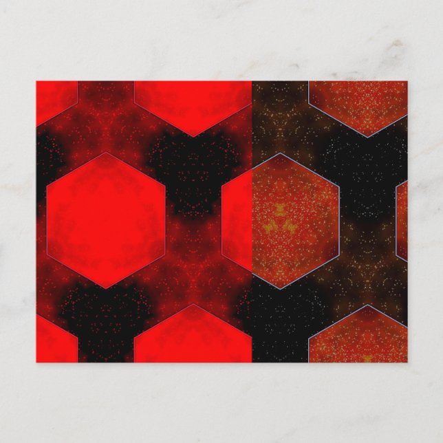 Red Abstract Postcard (Front)