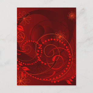 red abstract postcard