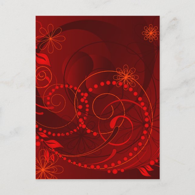 red abstract postcard (Front)