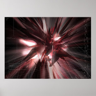 red abstract poster