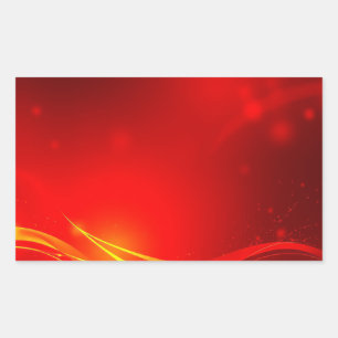 Red abstract rectangular sticker