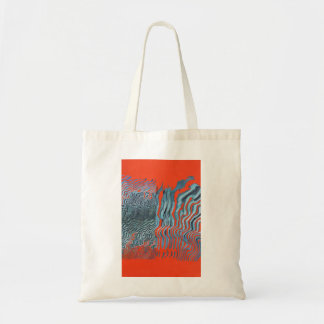 Red Abstract Terrain Tote Bag