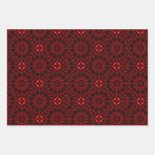 Red Abstract Wrapping Paper Sheet