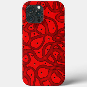 Red abstracted iPhone 13 pro max case