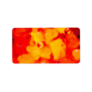 Red abstraction label