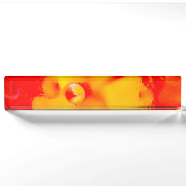 Red abstraction nameplate (Front)