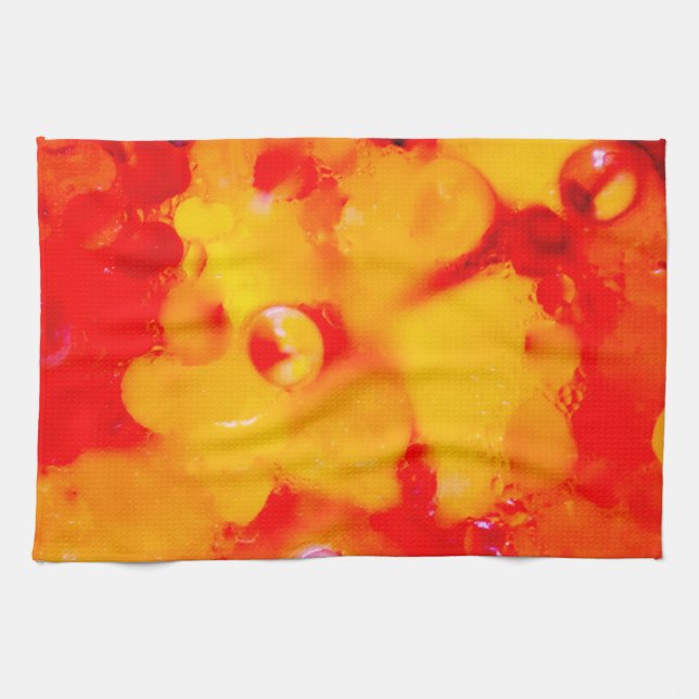 Red abstraction tea towel (Horizontal)