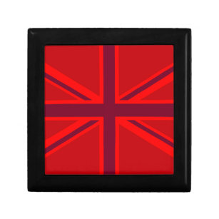 Red Accent Union Jack Design Gift Box