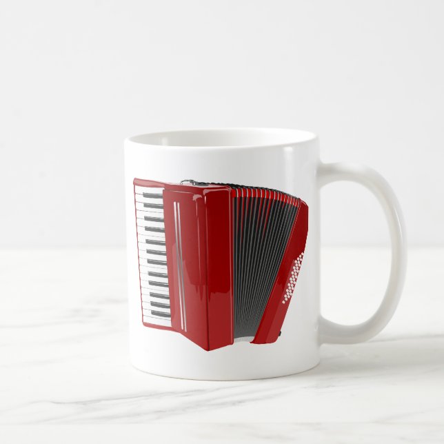 Red Accordion Coffee Mug (Right)