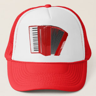RED ACCORDION DESIGN Trucker Hat