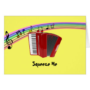 Red Accordion on Musical Rainbow
