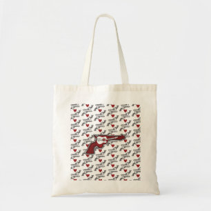 Red Acoustic Pistol Tot Tote Bag
