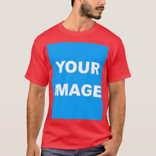 Red Add Your Image Photo Picture Logo T-Shirt