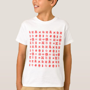 Red Adinkra African Symbols T-Shirt