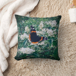 Red Admiral Butterfly Cushion