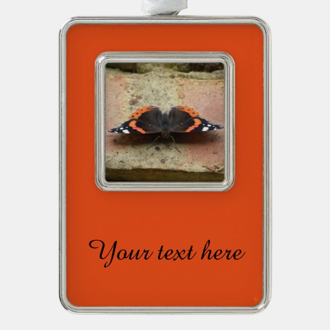 Red Admiral Butterfly Custom Ornament (Front)