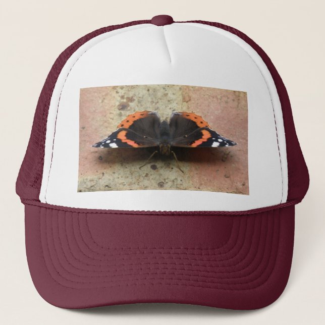 Red Admiral Butterfly Hat (Front)