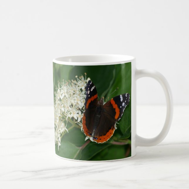Red Admiral Butterfly Mug (Right)