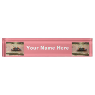 Red Admiral Butterfly Nameplate