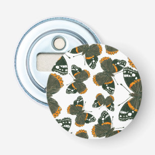 Red admiral butterfly pattern bottle opener