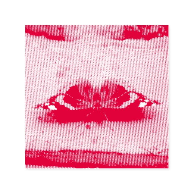 Red Admiral Butterfly Self Inking Stamp (Design)