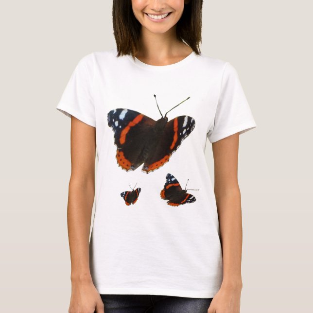 Red Admiral Butterfly T-Shirt (Front)