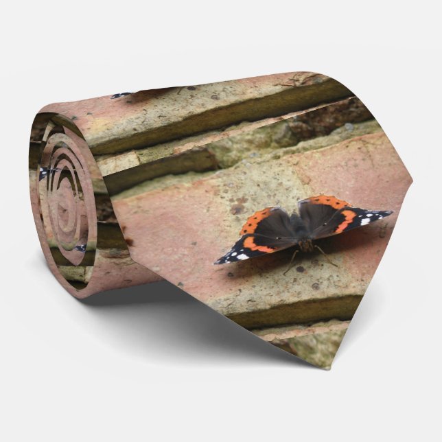 Red Admiral Butterfly Tie (Rolled)