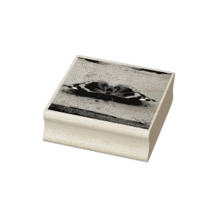 Red Admiral Butterfly Wood Art Stamp