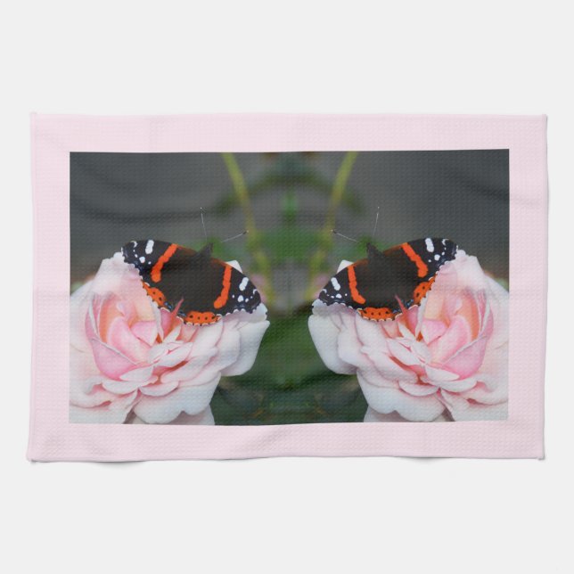 Red admirals  tea towel (Horizontal)