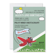 Red Aeroplane Landing Birthday Party