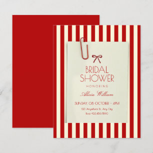 Red aesthetic  invitation