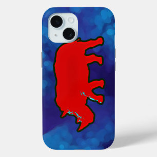 red africa Rhinoceros iPhone 15 Case