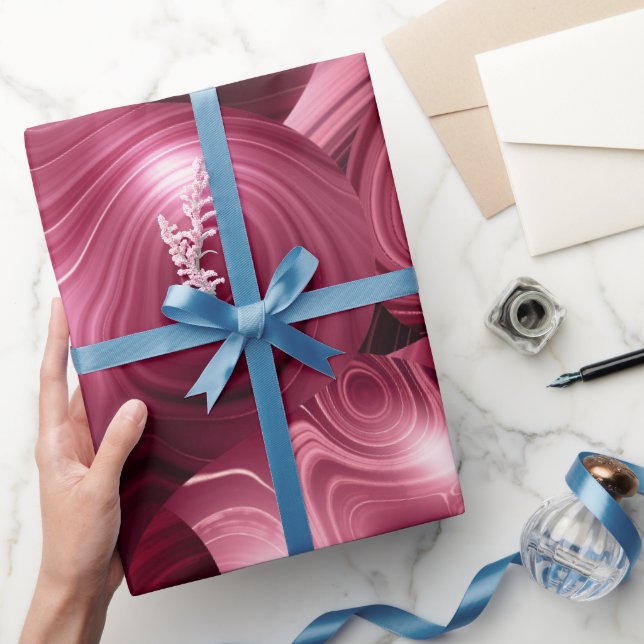 Red Agate Christmas Ornaments Wrapping Paper (Gifting)