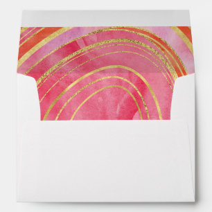 Red Agate Modern Watercolor   Envelopes
