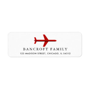 Red Airplane Return Address