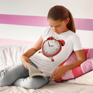 Red Alarm Clock Girls T-Shirt