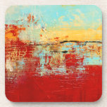 Red Alaskan Abstract Coaster<br><div class="desc">Red Alaskan by Erin Ashley. Features an abstract design with primarily red for the color.| 140546GG</div>