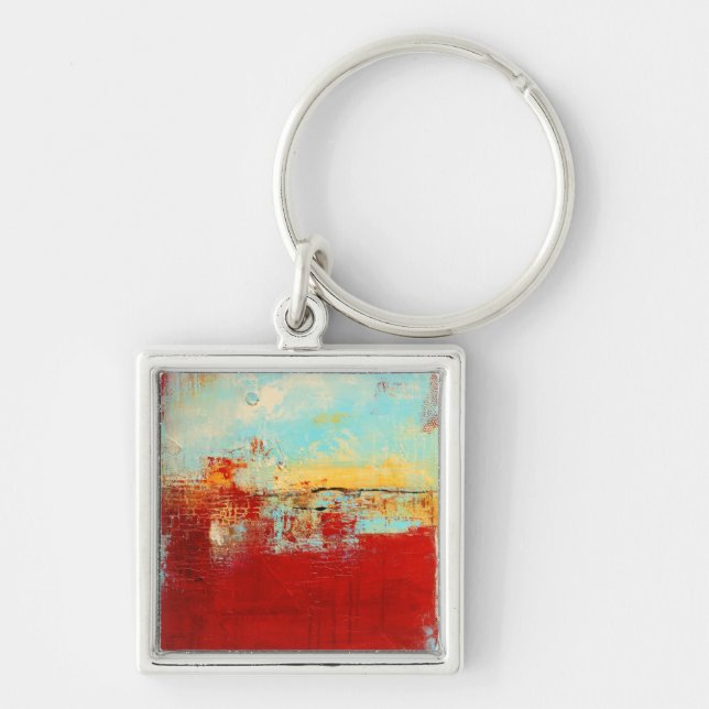 Red Alaskan Abstract Key Ring (Front)