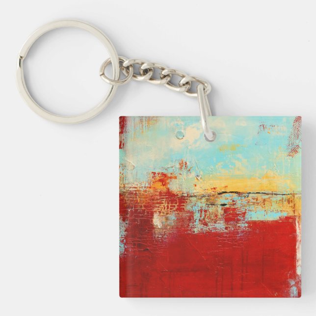 Red Alaskan Abstract Key Ring (Front)